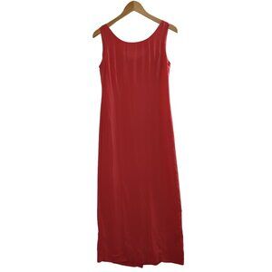Country Road Dress Womens 6 Melon Pink Red Maxi‎ Silk Sleeveless Round Neck
